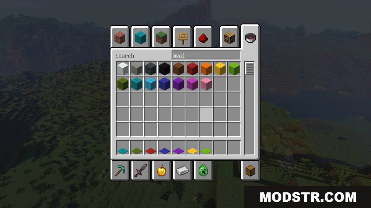 Fluffy Carpets Texture Pack Screenshot 7 Fluffy 3D wool blocks in the creative inventory menu