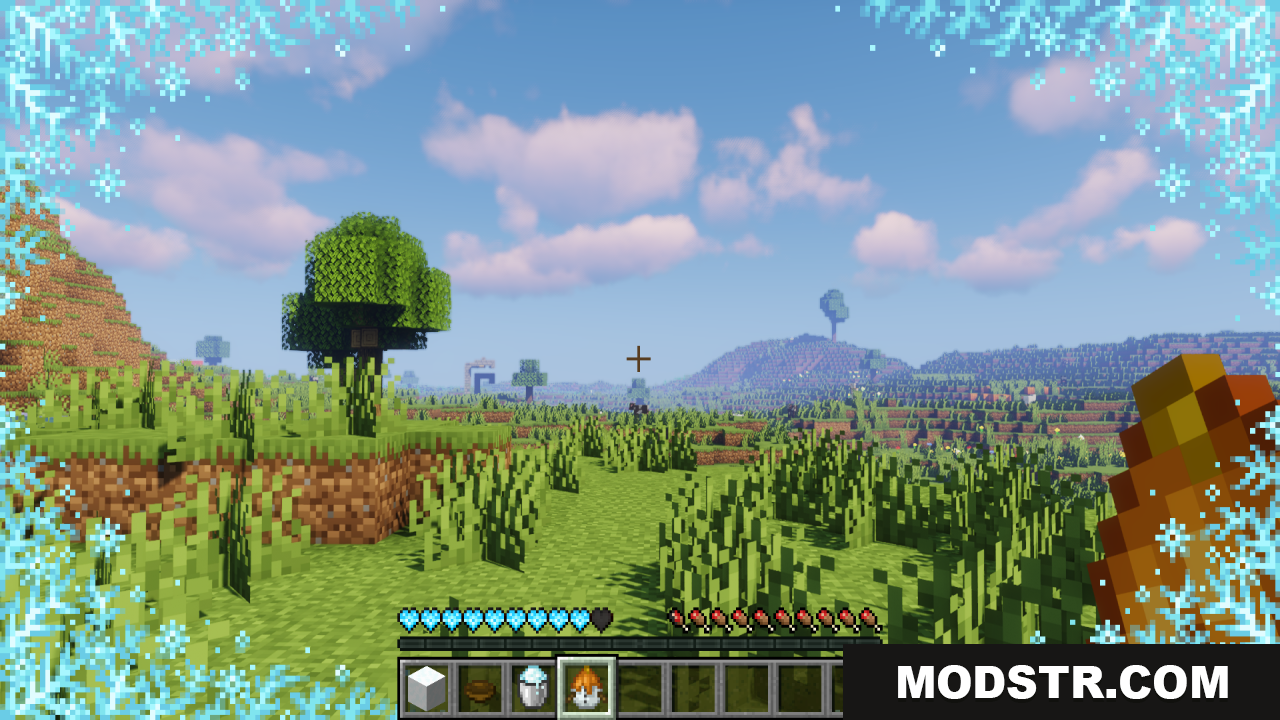Fresh Hearts Texture Pack Screenshot 11 Updated blue hearts indicating the player is currently freezing