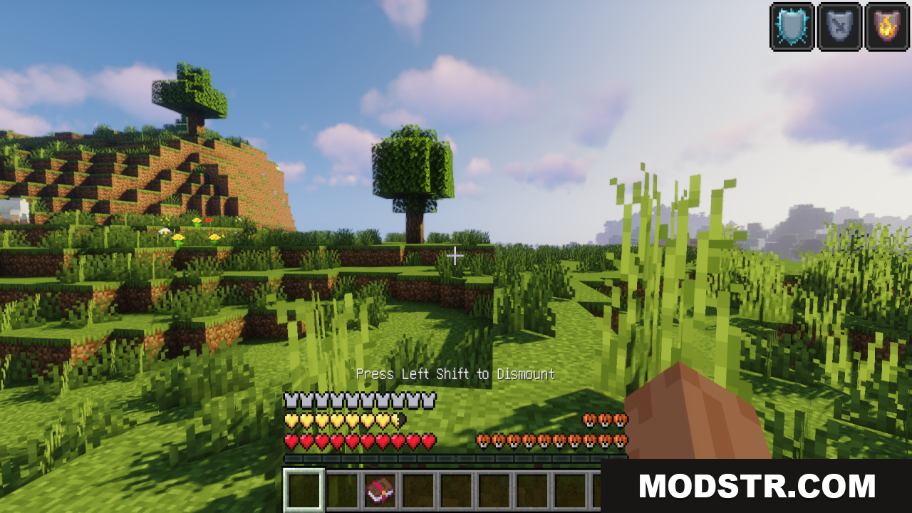 Fresh Hearts Texture Pack Screenshot 7 Riding a mount with updated player and mount health bars