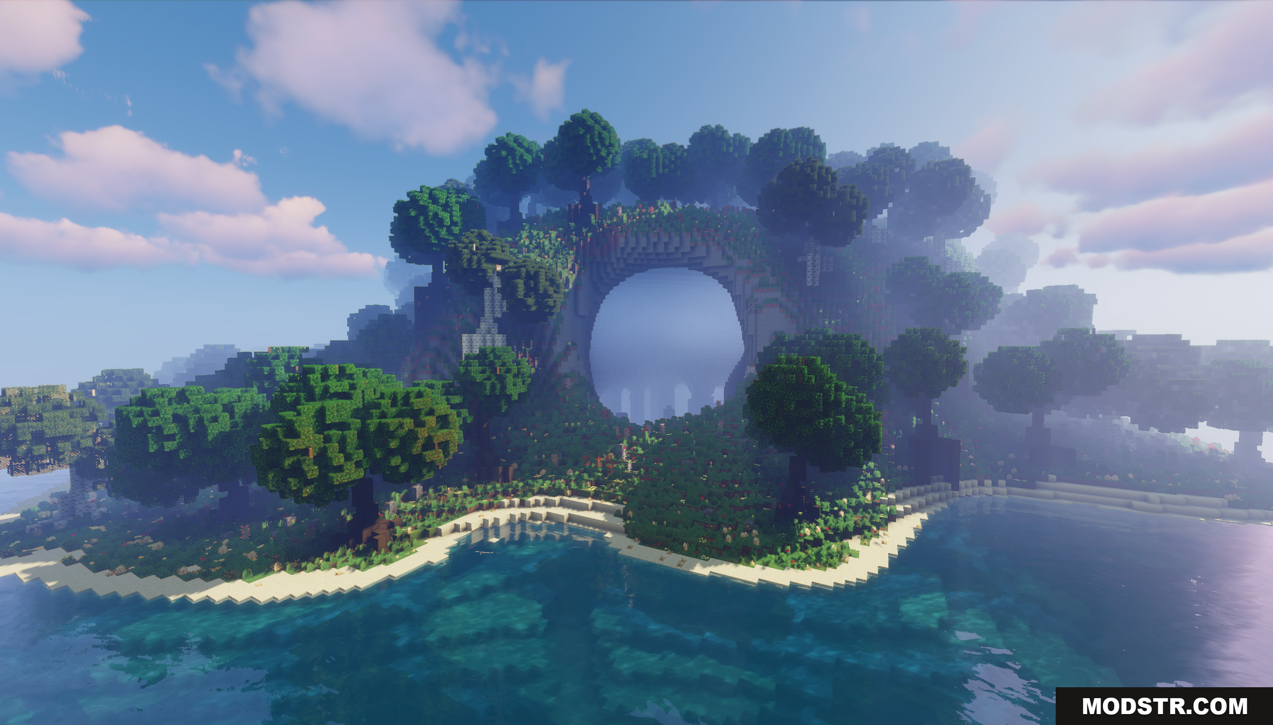 Fugue Forest Map Screenshot 3 Large natural stone archway covered in lush foliage in Fugue Forest