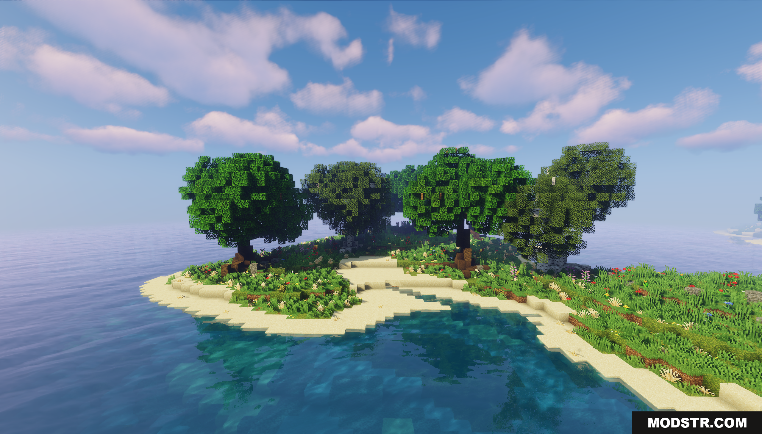 Fugue Forest Map Screenshot 10 A small island with trees and a sandy beach