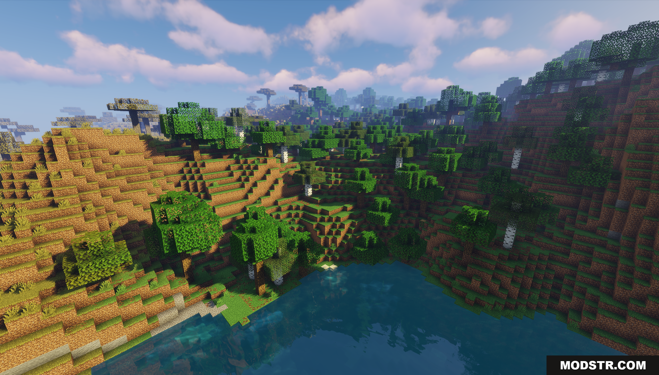Funky Globe Map Screenshot 8 A lush, terraced landscape with a variety of trees