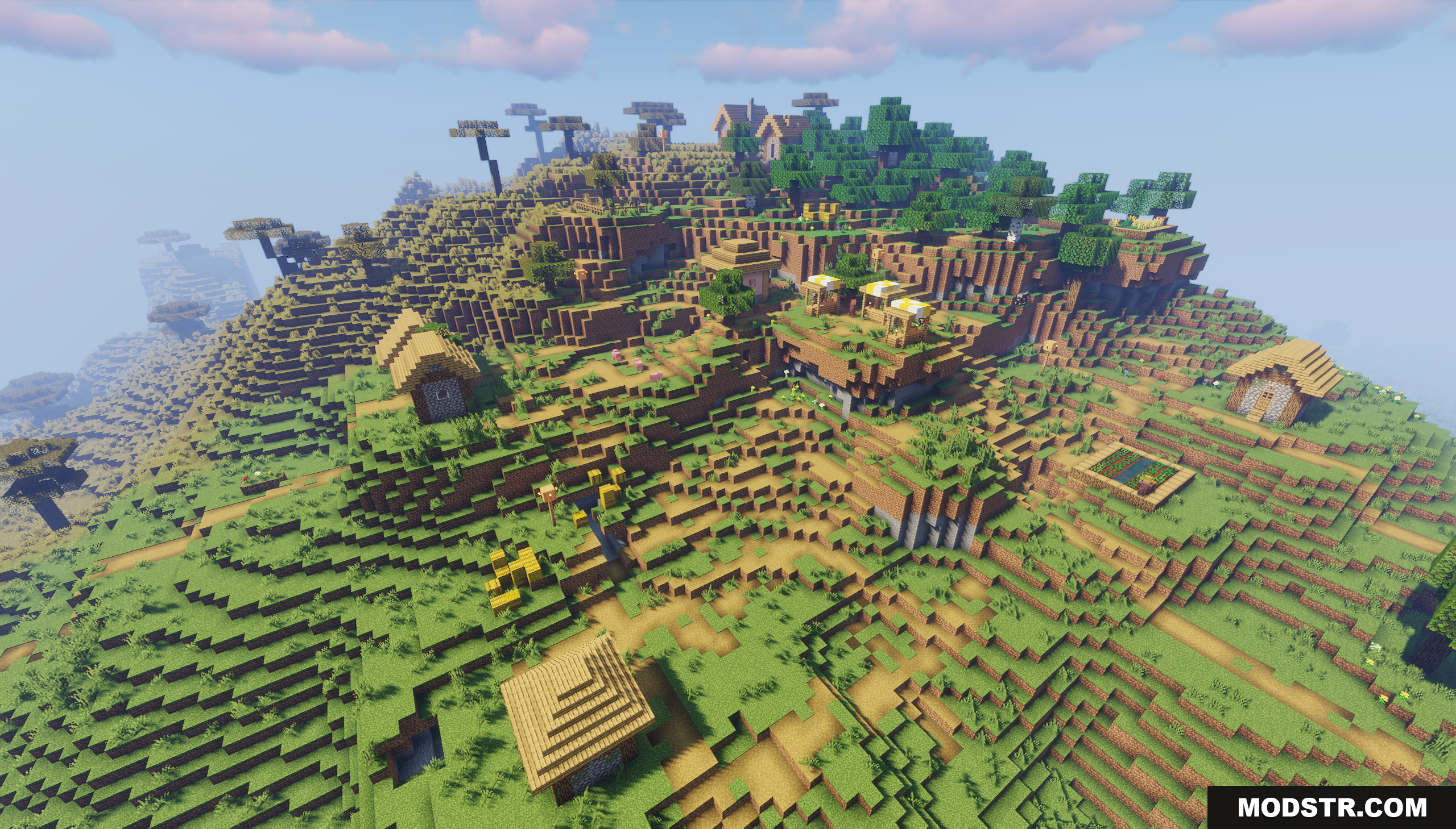 Funky Globe Map Screenshot 9 A sprawling savanna village built on a terraced hillside