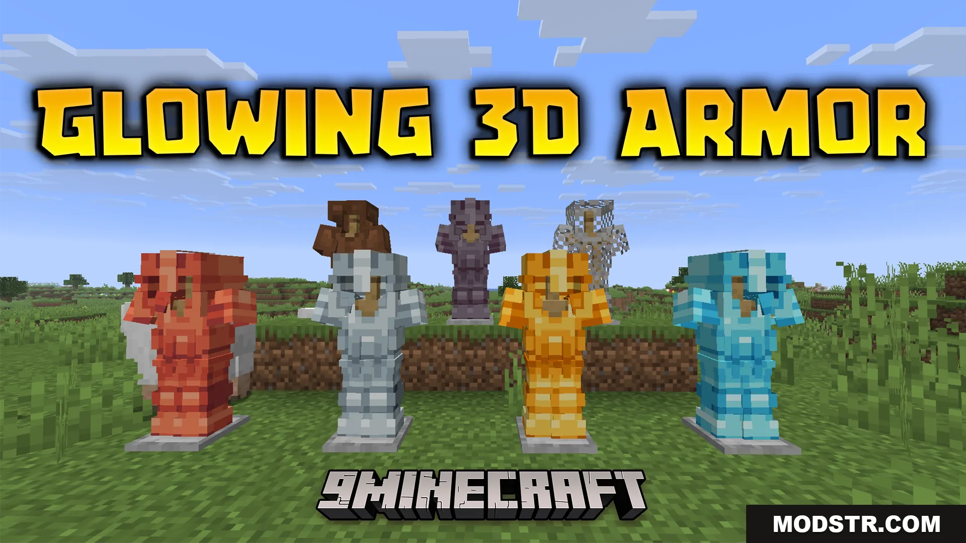 Glowing 3D Armor Resource Pack (26.2, 1.21.11) – Detailed 3D Armor