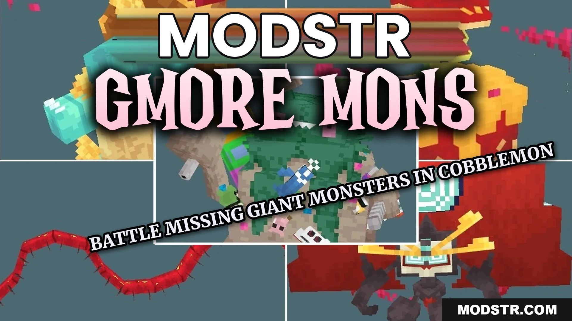 Gmore Mons Data Pack (1.21.1) – Battle Missing Giant Monsters in Cobblemon cover art