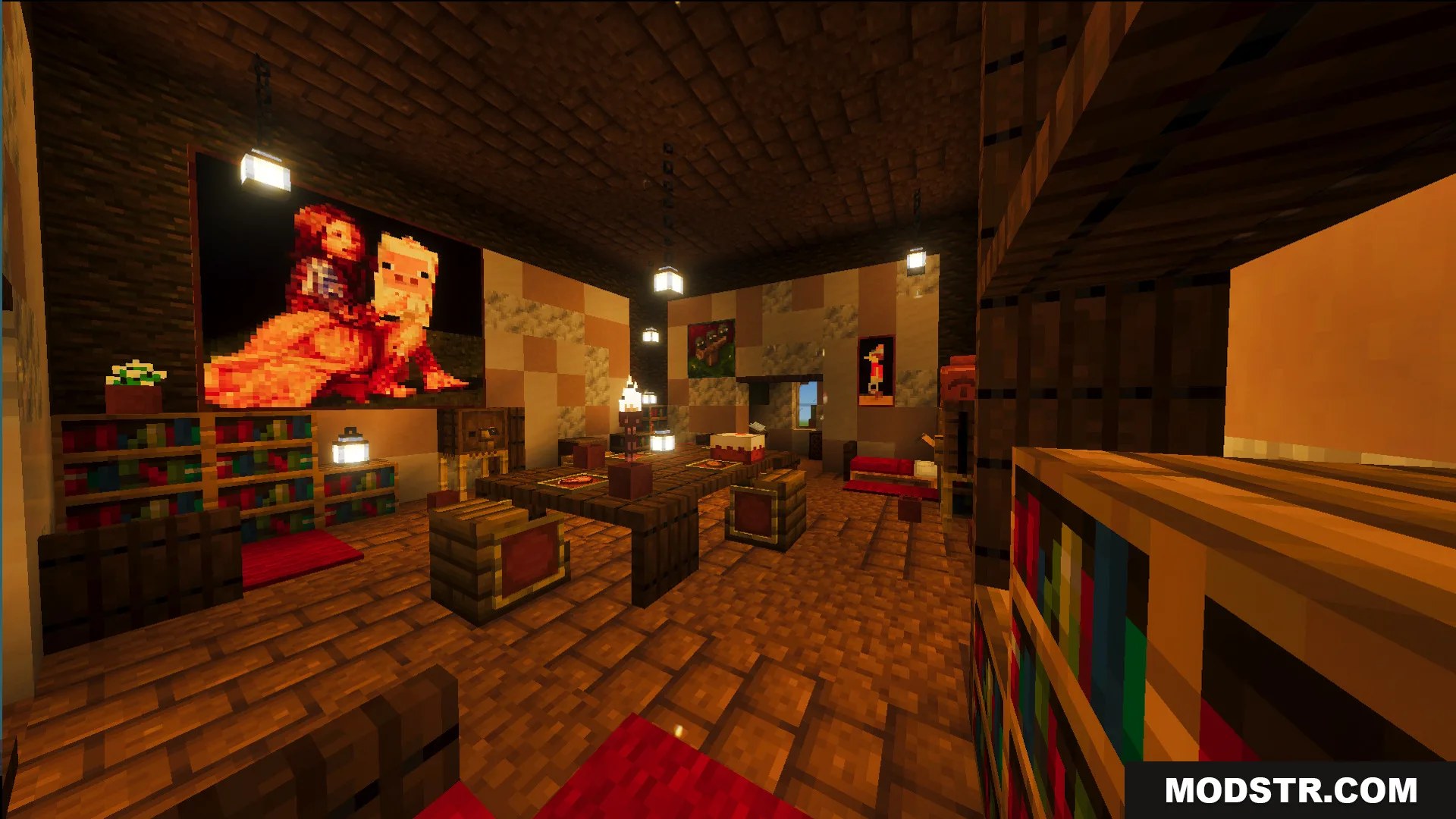 A cozy wooden