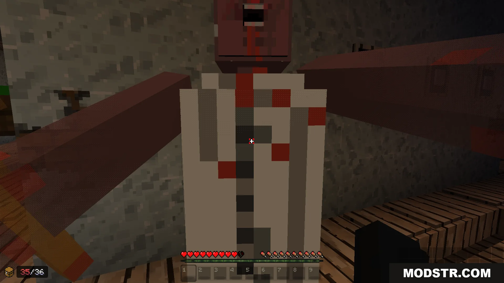 Granny V1 Map Screenshot 11 A terrifying close up of the scary grandma enemy's face