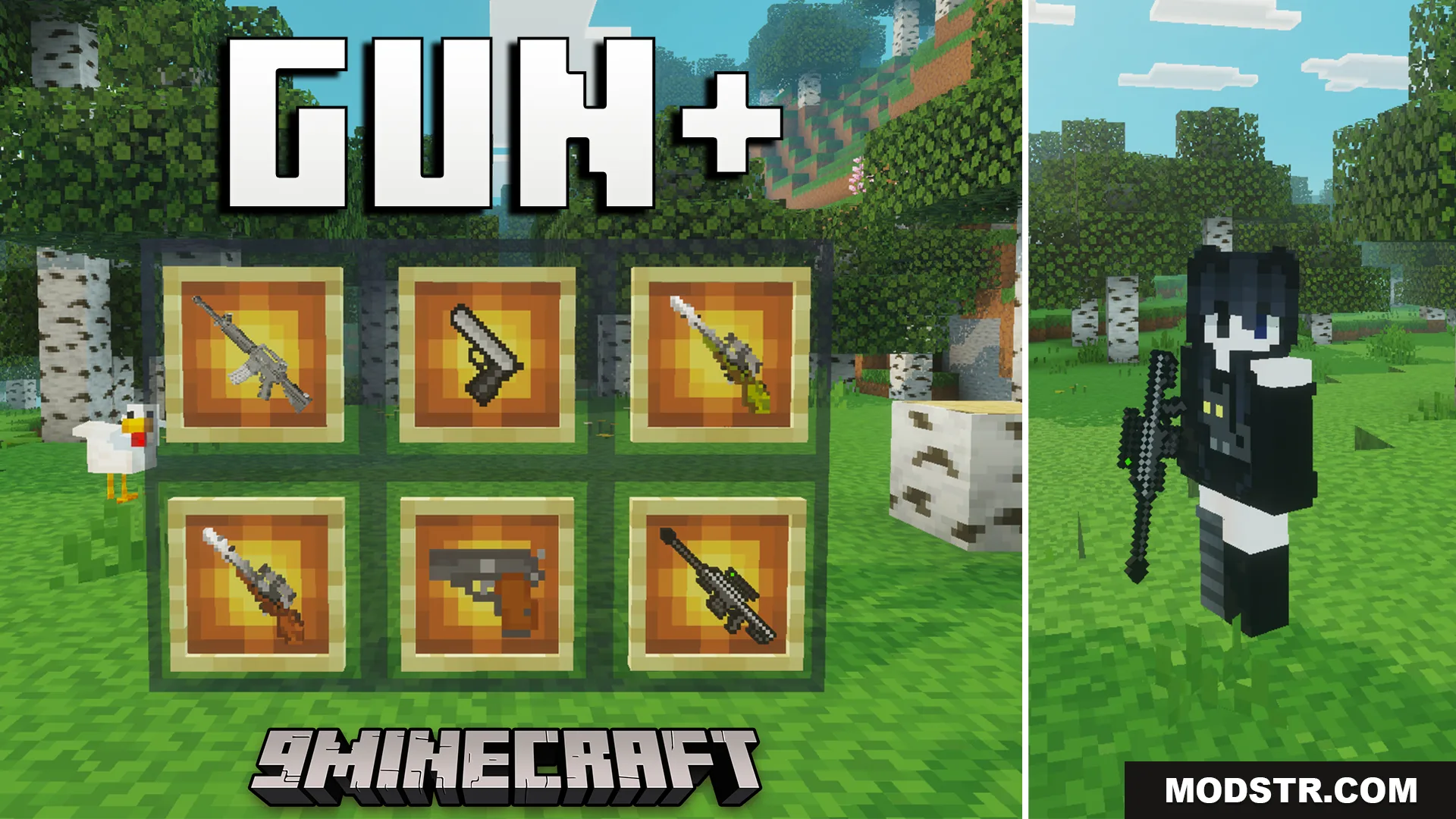 Gun Plus Addon (26.x, 1.21) – Craft Military Weapons And Sniper Rifles In Survival Mode