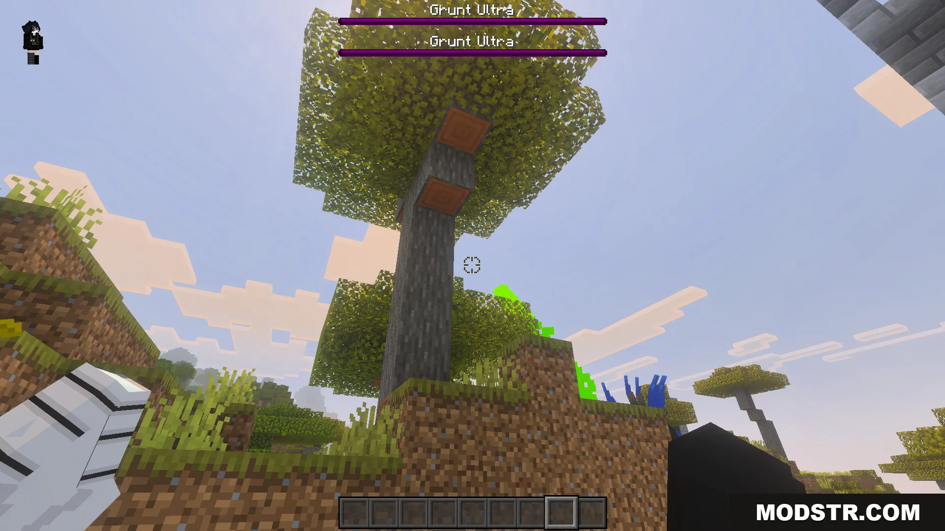 Halo Infinite Wars Addon features Grunt Ultra boss health bars in Minecraft