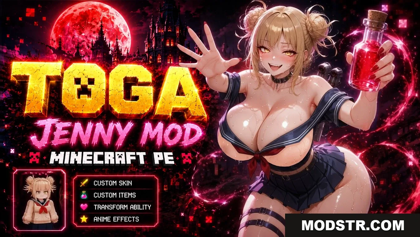 Toga Jenny Mod for Minecraft PE 1.21 — Hamiko Toga Custom Skin Addon
