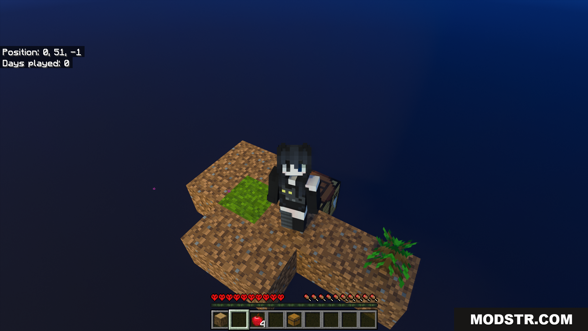 Hardcore One Block Map Screenshot 5 Starting a survival journey on a small floating island in the sky