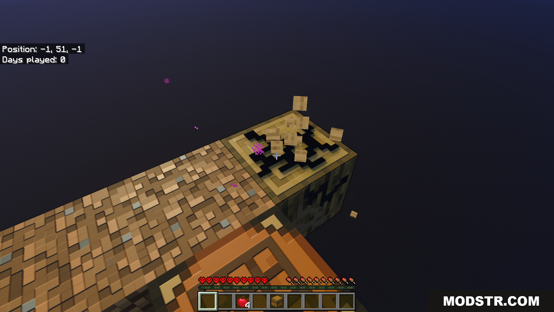 Hardcore One Block Map Screenshot 4 A player breaks the magical block to expand their floating world