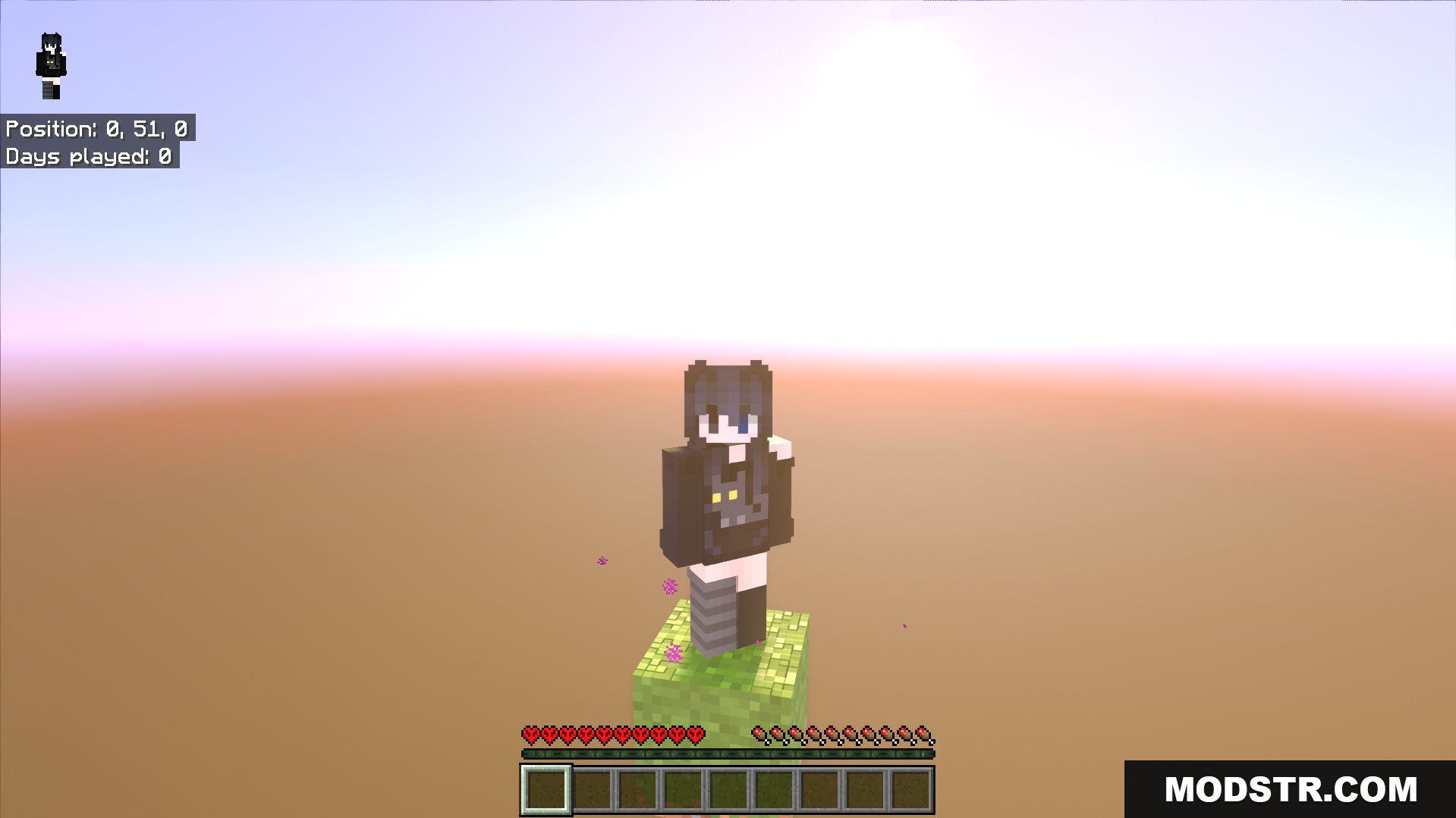 Hardcore One Block Map Screenshot 6 Exploring one of the sixteen unique themes on a floating island