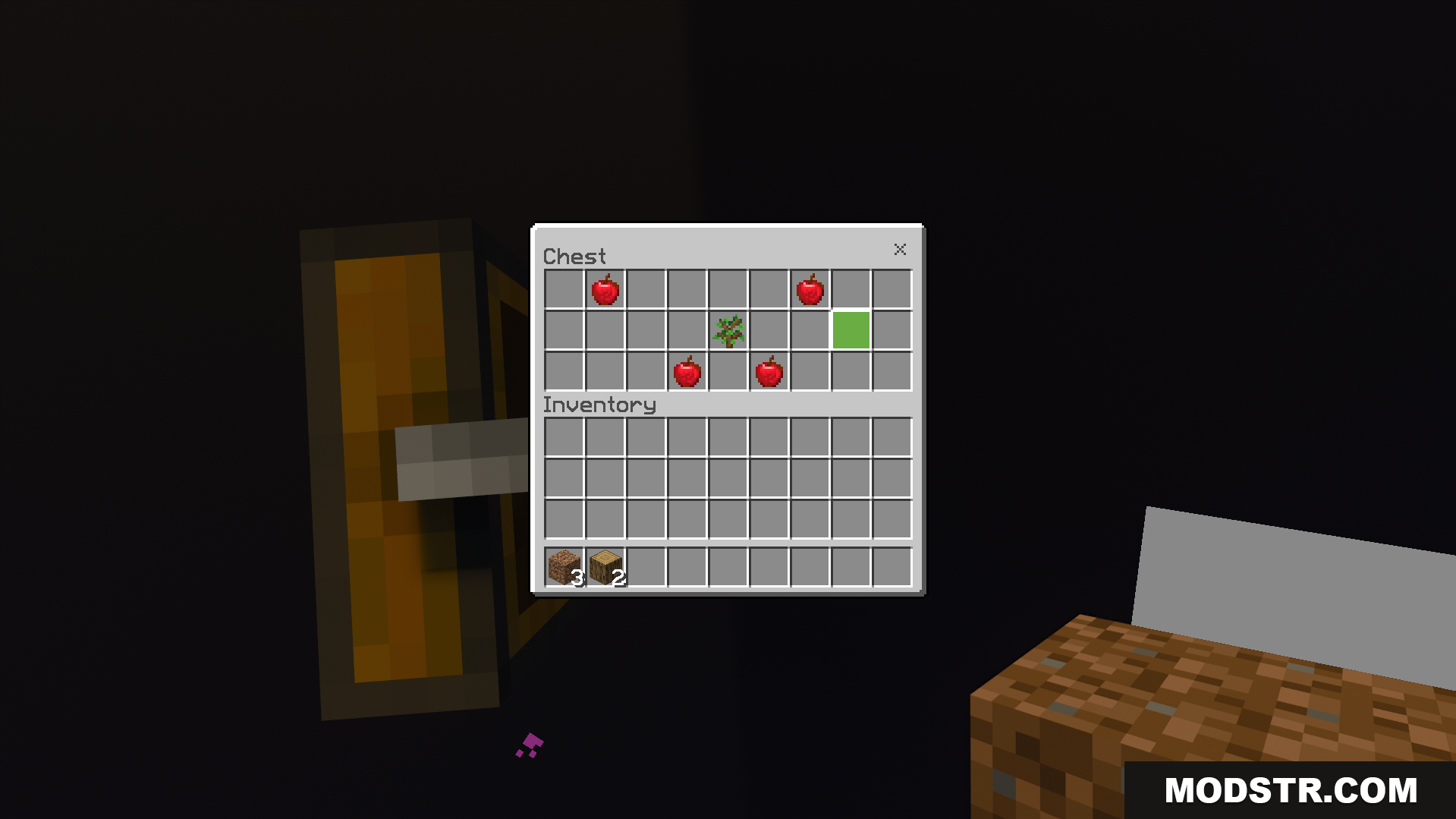 Hardcore One Block Map Screenshot 3 A chest appears with starting items to help build your base