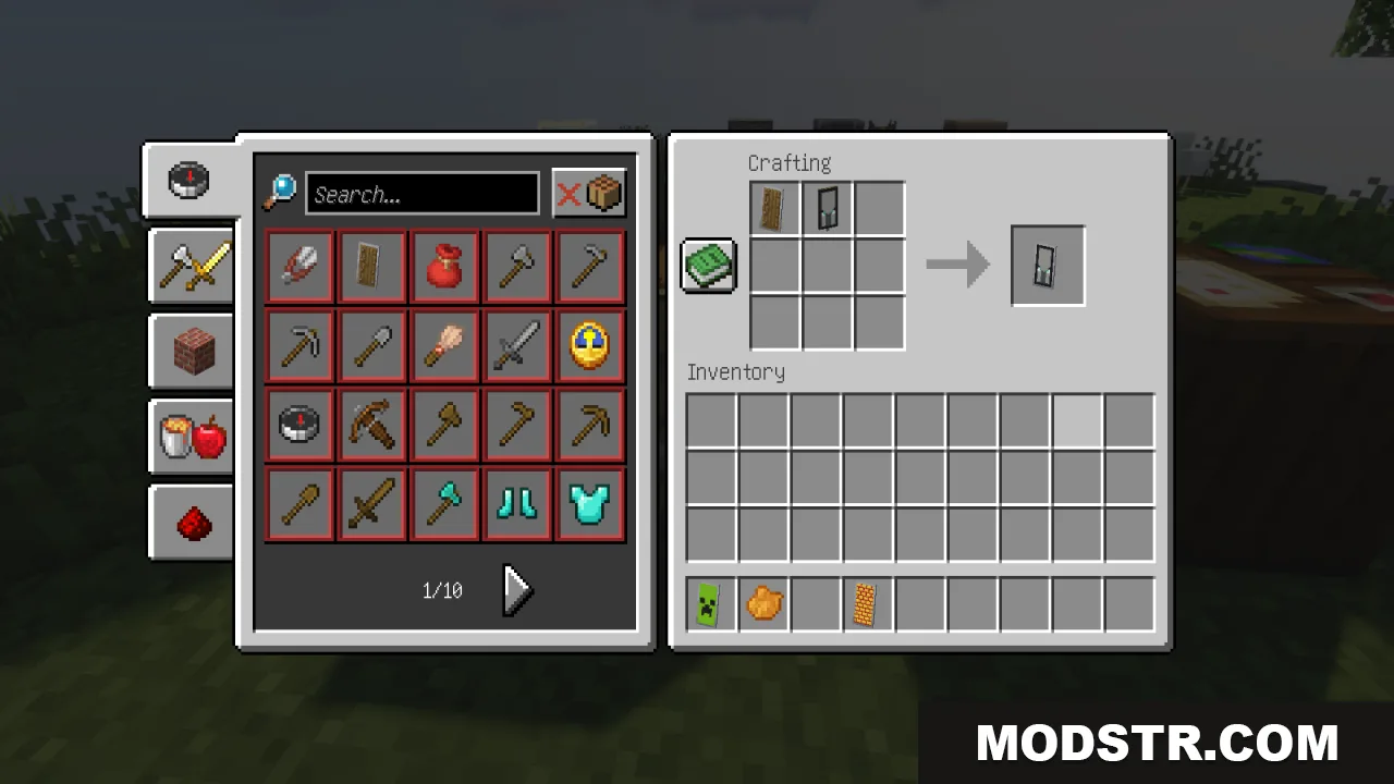 HD Shield Resource Pack Screenshot 9 A player combining a shield and a banner in the crafting menu