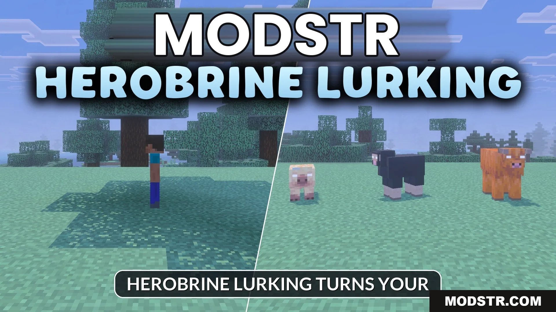 Herobrine Lurking Addon (26.x) – Survive Haunted Encounters and Blood Moon