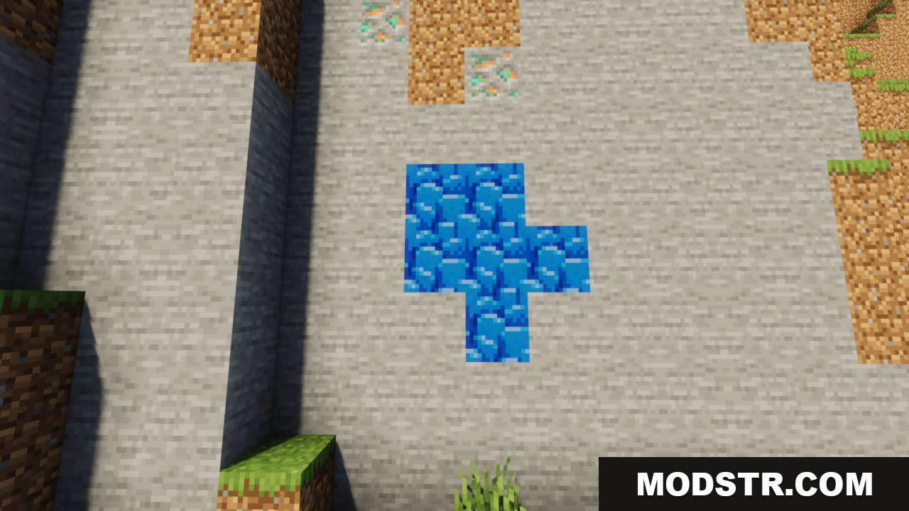 Highlighted Netherite Ancient Debris Jannik6879 Texture Pack Screenshot 10 Bright blue Ancient Debris ore vein on a stone surface