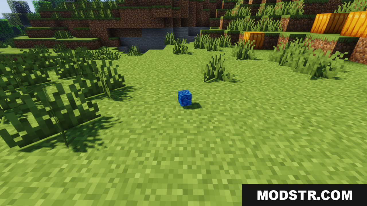Highlighted Netherite Ancient Debris Jannik6879 Texture Pack Screenshot 5 A single blue ancient debris item on the ground