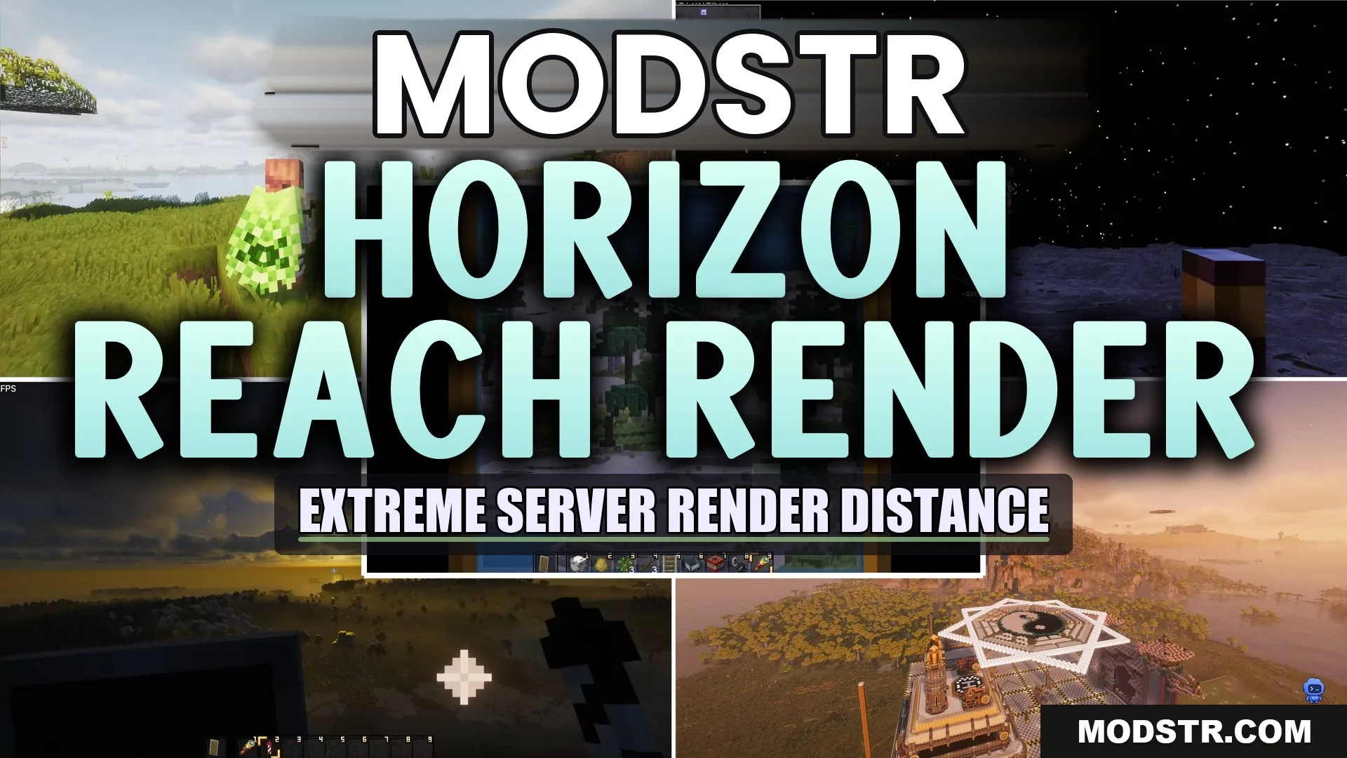 Horizon Reach Render Mod (1.21.1, 1.20.1) – See Distant Server Landscapes cover art