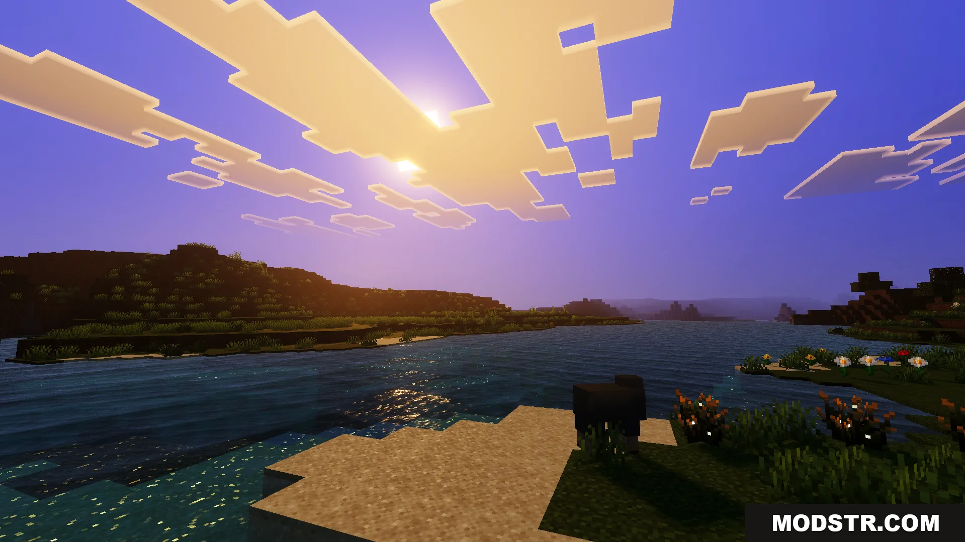Howard Visual Shader Screenshot 7 Howard Visual Shader displays beautiful sun reflections on the water at sunset