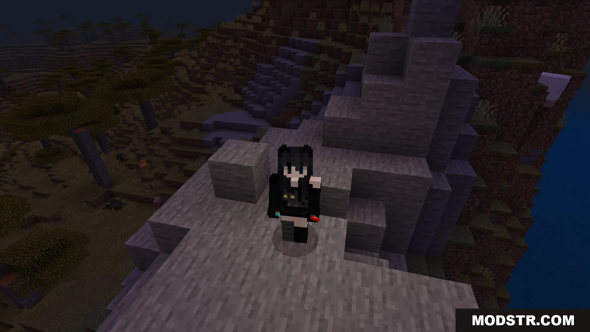 Howards Dynamic Light Plus Addon Screenshot 6 Player standing on a cliff in the game
