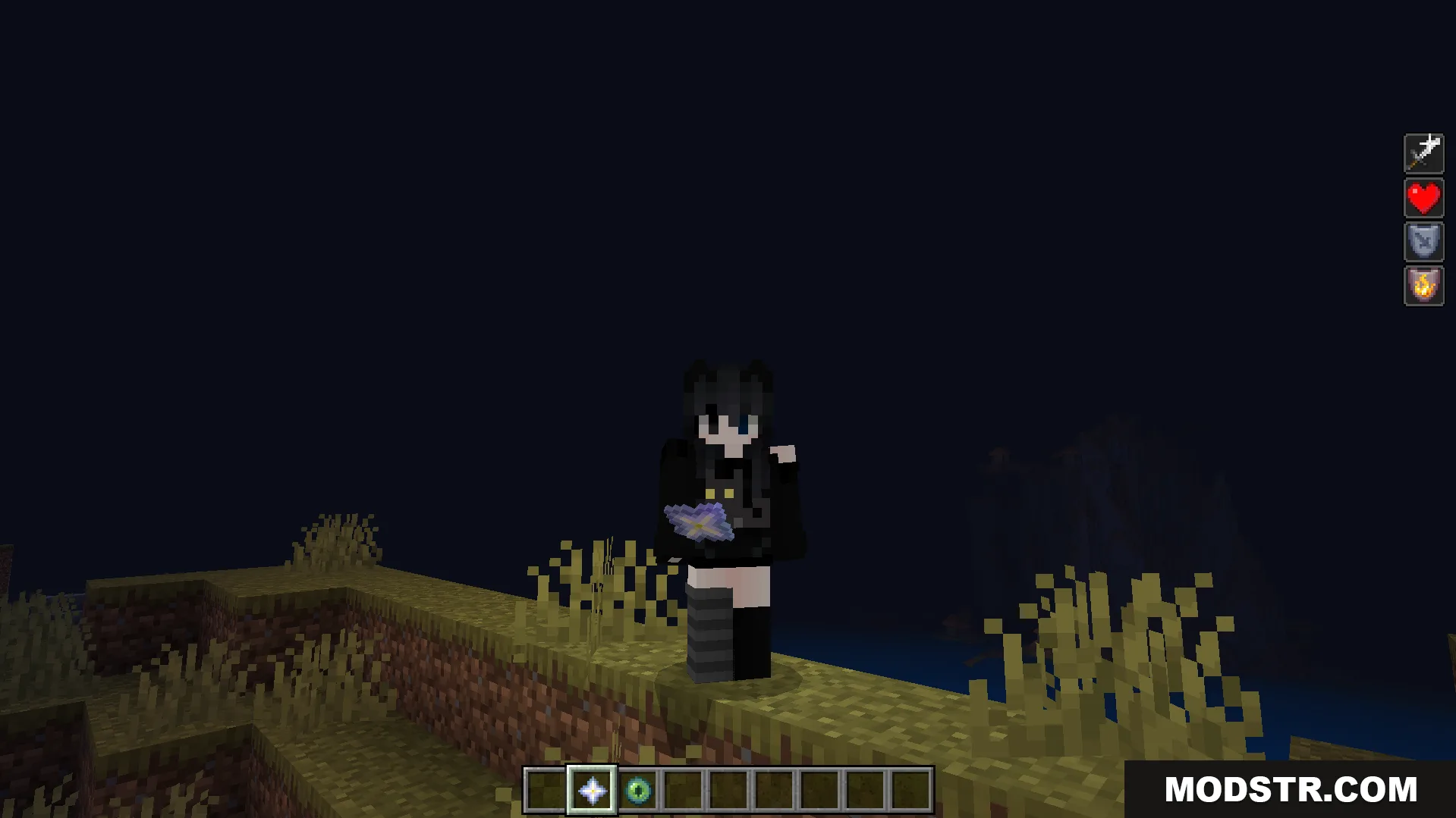 Howards Dynamic Light Plus Addon Screenshot 7 Player holding a nether star to get long lasting effects at night