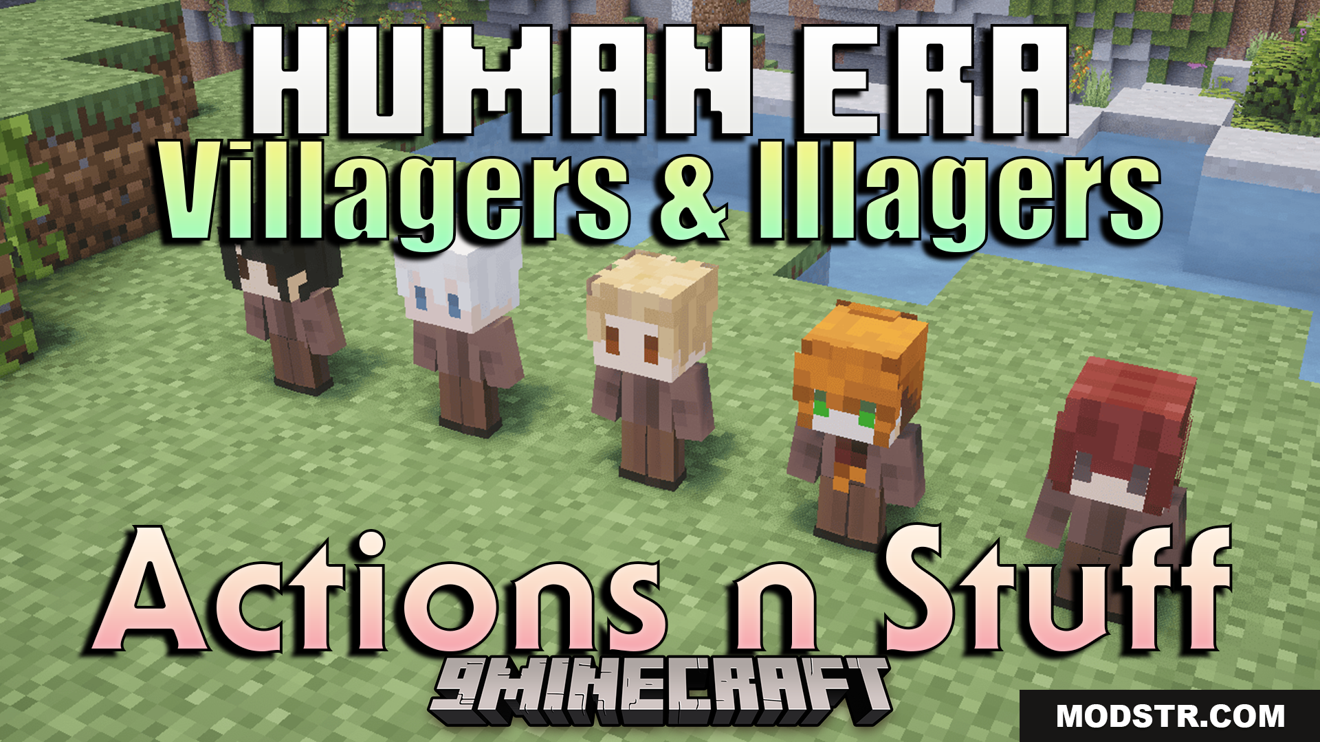 Human Era Villagers and Illagers X Actions N Stuff Texture Pack