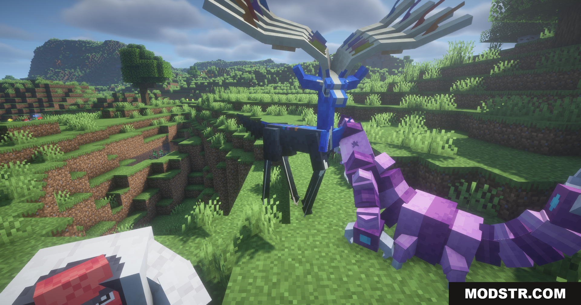 Hydro Reanimodel Data Pack Screenshot 10 Legendary Pokémon Xerneas and Palkia in the Cobblemon mod