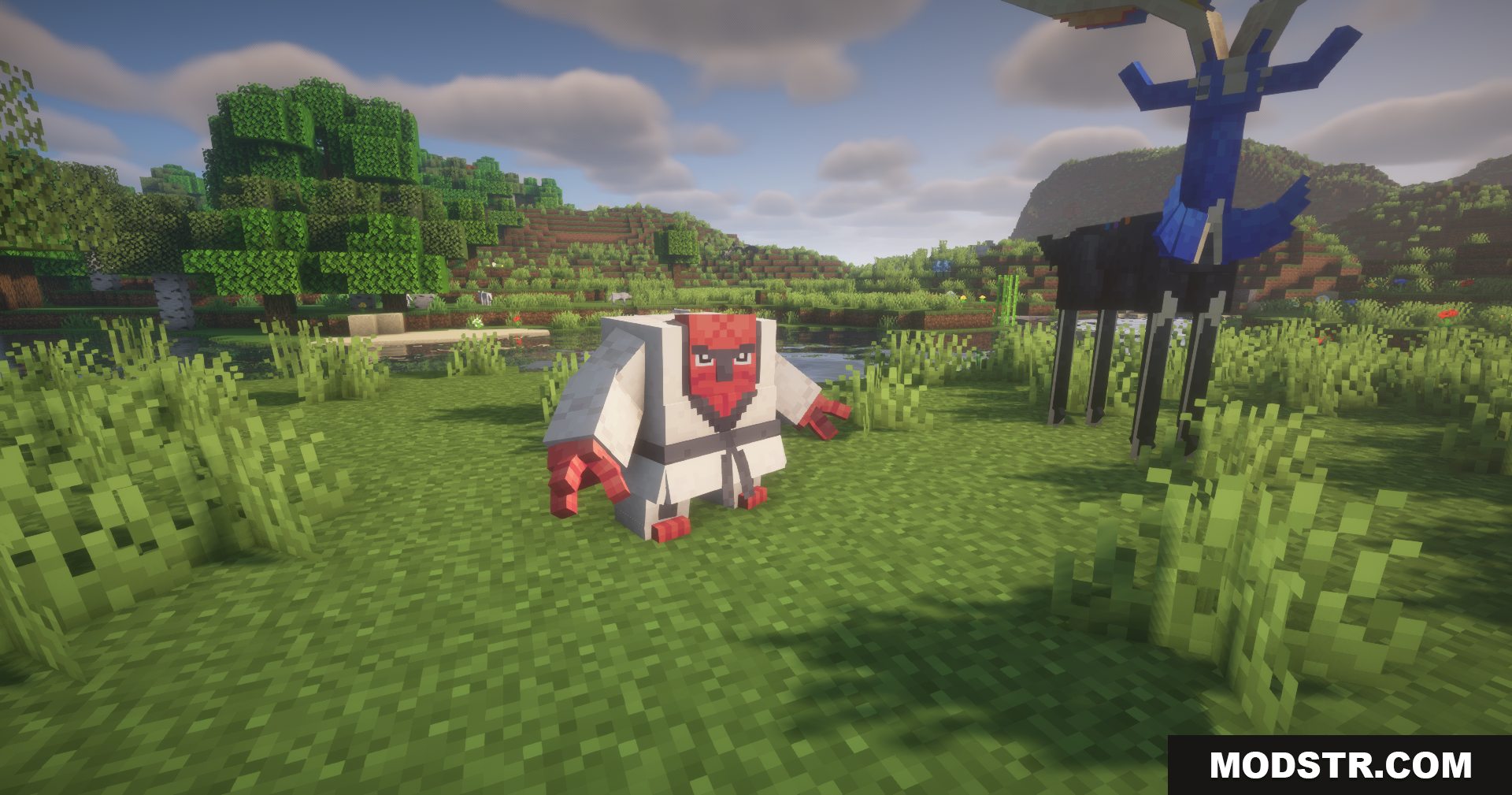 Hydro Reanimodel Data Pack Screenshot 3 The fighting-type Pokemon Throh stands near Xerneas