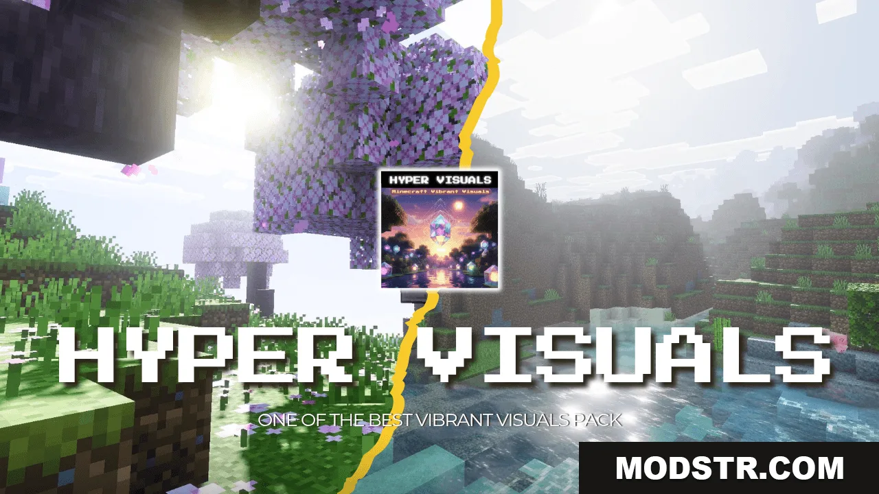 Hyper Visuals Shader (26.x, 1.21) – MCPE/Bedrock cover art