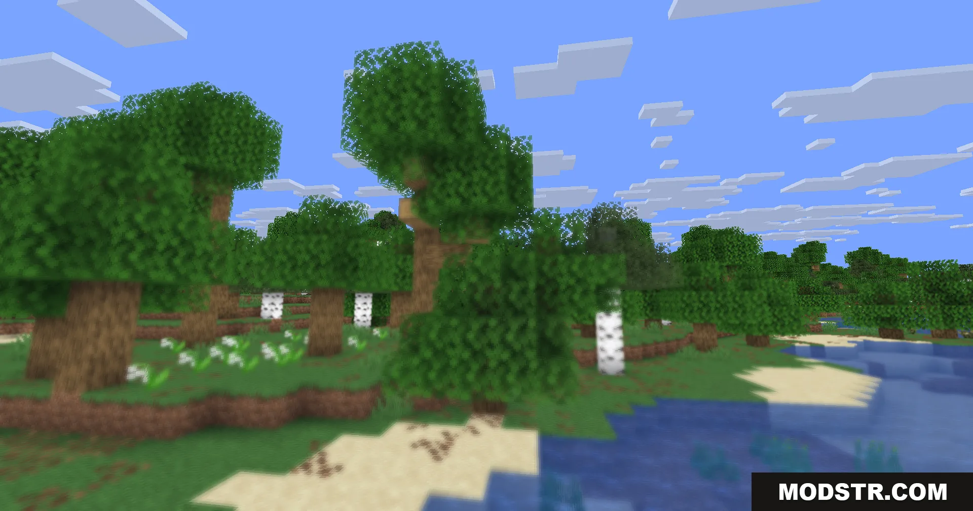 Hyperopia Shaders Screenshot 1 Hyperopia Shaders blurs the foreground trees while keeping the background sharp