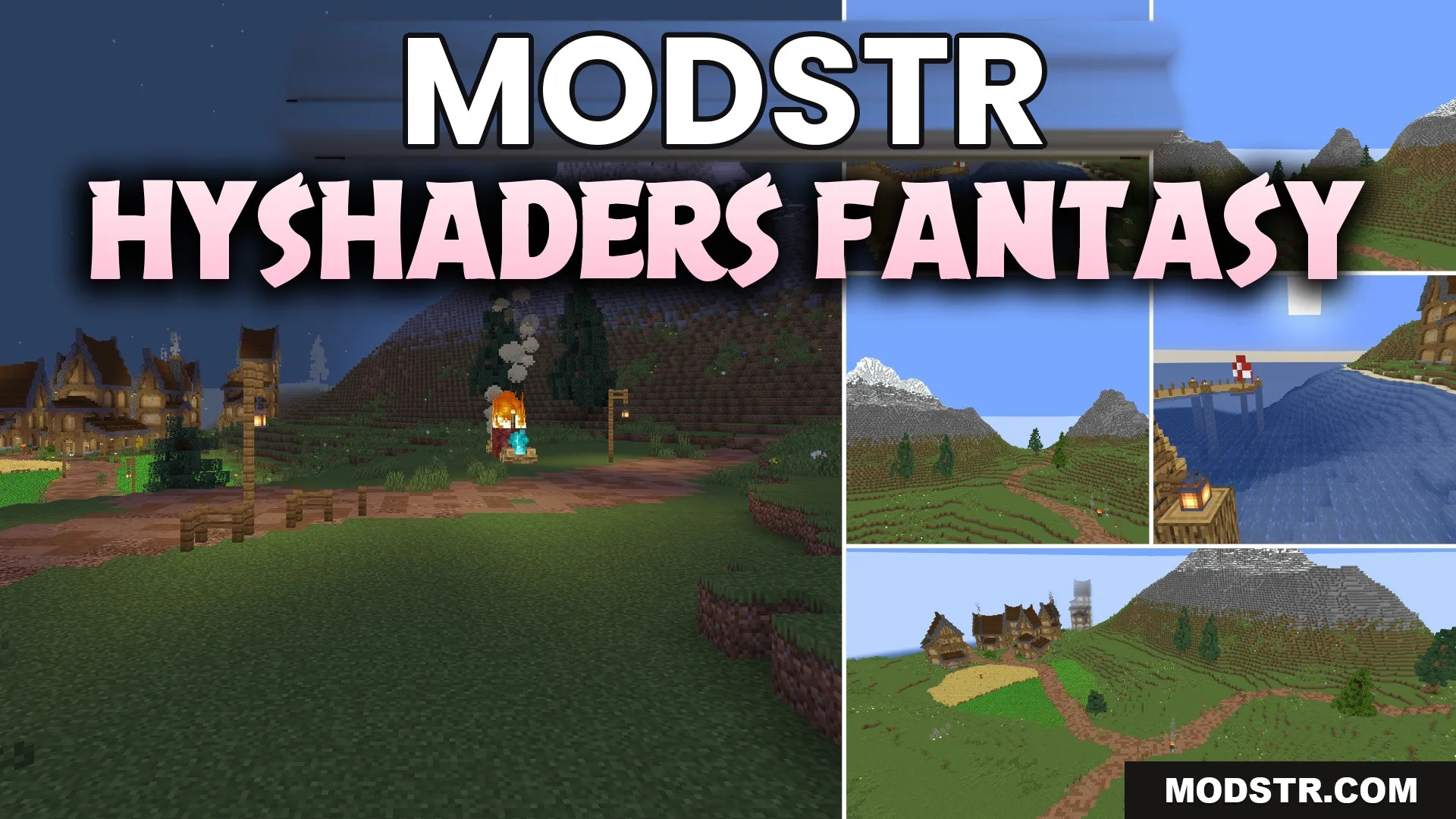 HyShaders Fantasy Shaders (26.2, 1.20.1) – Soft Bloom and Clean Reflections cover art