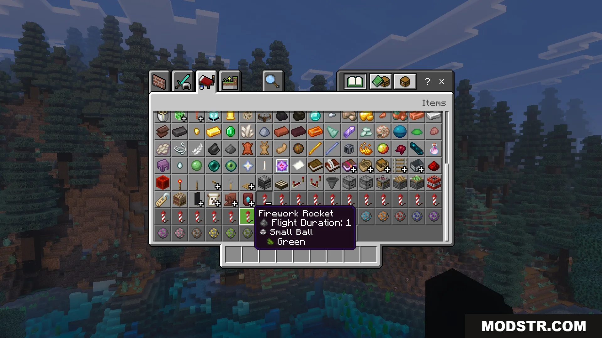 Icons Bedrock Edition Texture Pack Screenshot 7 Icons Bedrock Edition Texture Pack adds small pictures to the firework rocket tooltip