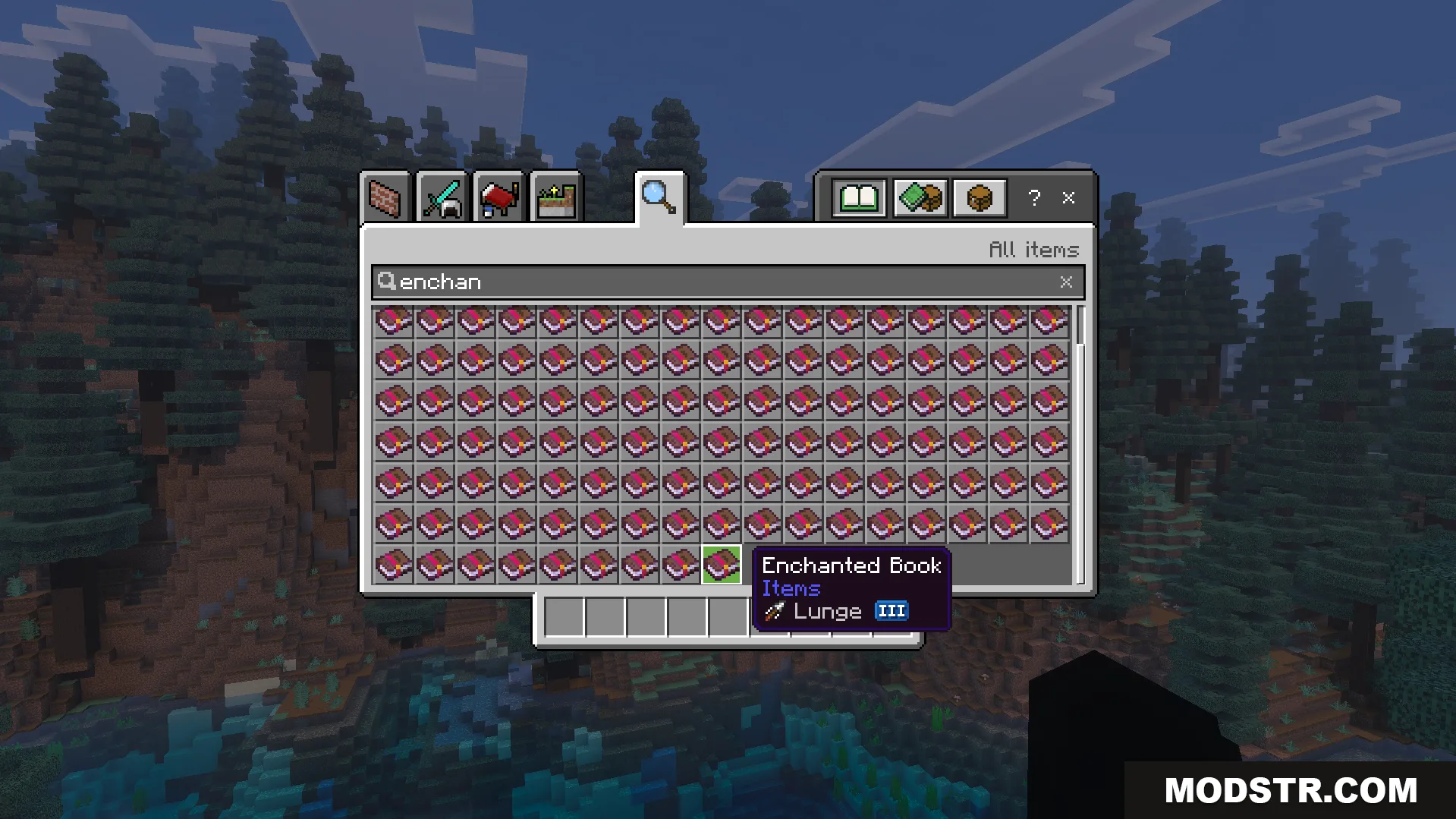 Icons Bedrock Edition Texture Pack Screenshot 9 Icons Bedrock Edition Texture Pack adds custom symbols next to enchantment names