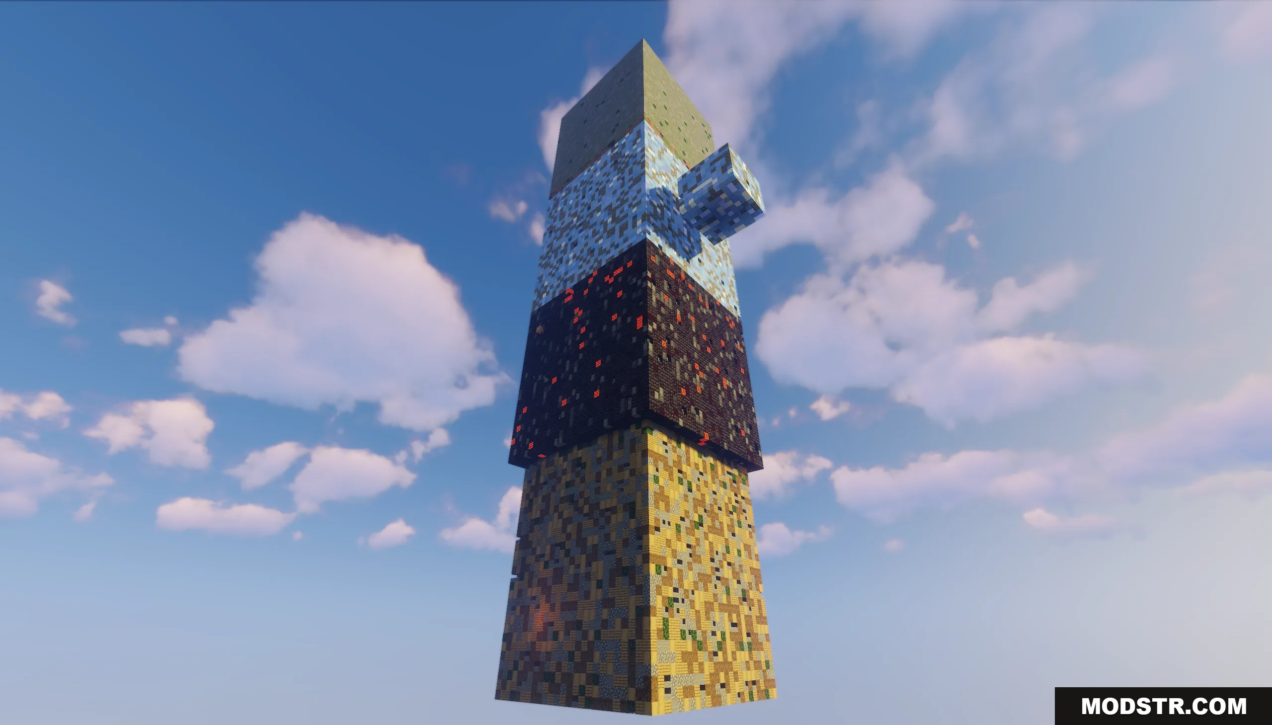 Infinite Tower Parkour Map Screenshot 1 The Infinite Tower Parkour Map features a massive vertical structure with different sections