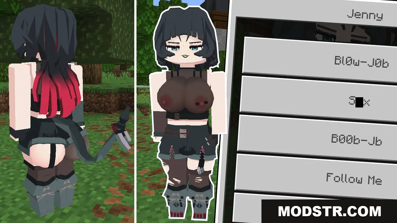 Jane Doe Mika Addon for Jenny Mod (Minecraft PE 1.21 Bedrock)