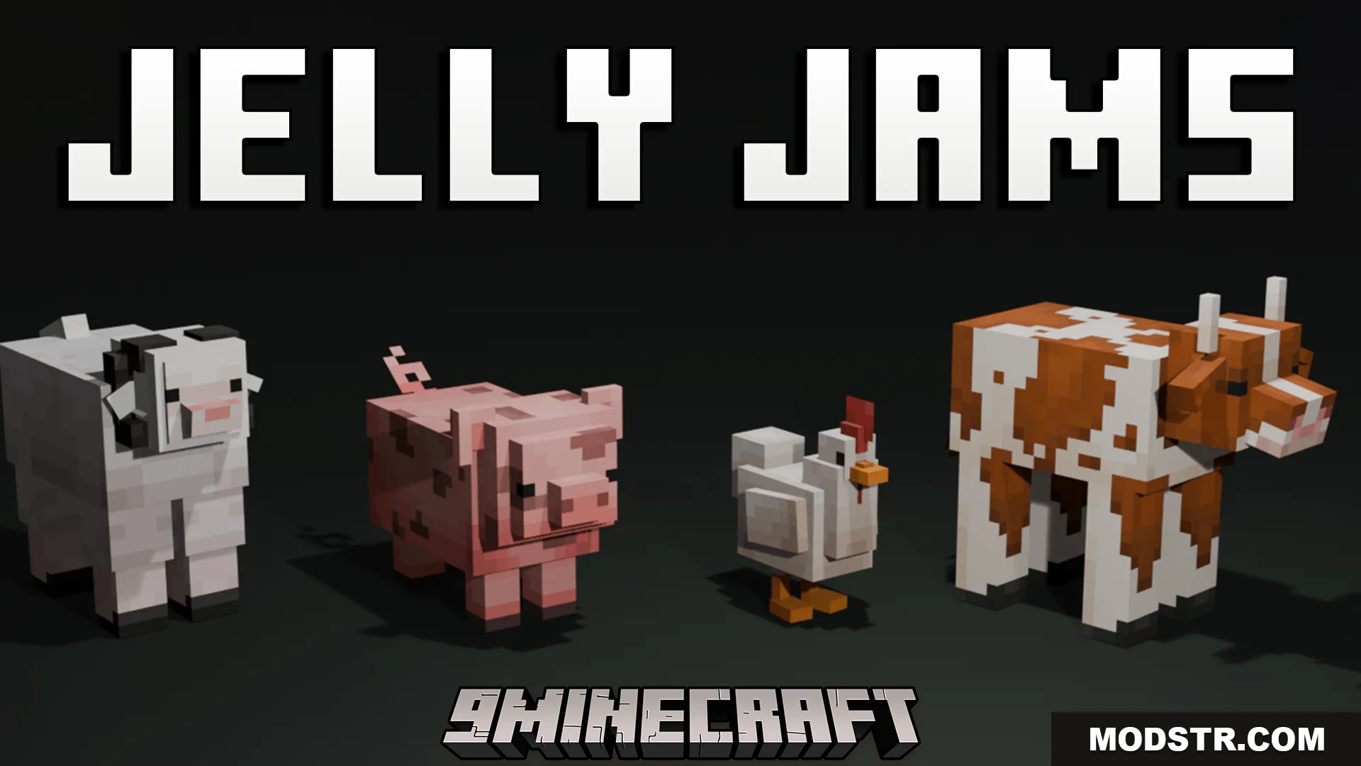 JellyJams Texture Pack (26.x, 1.21) – Adds Cute Custom Models To Vanilla Animals cover art