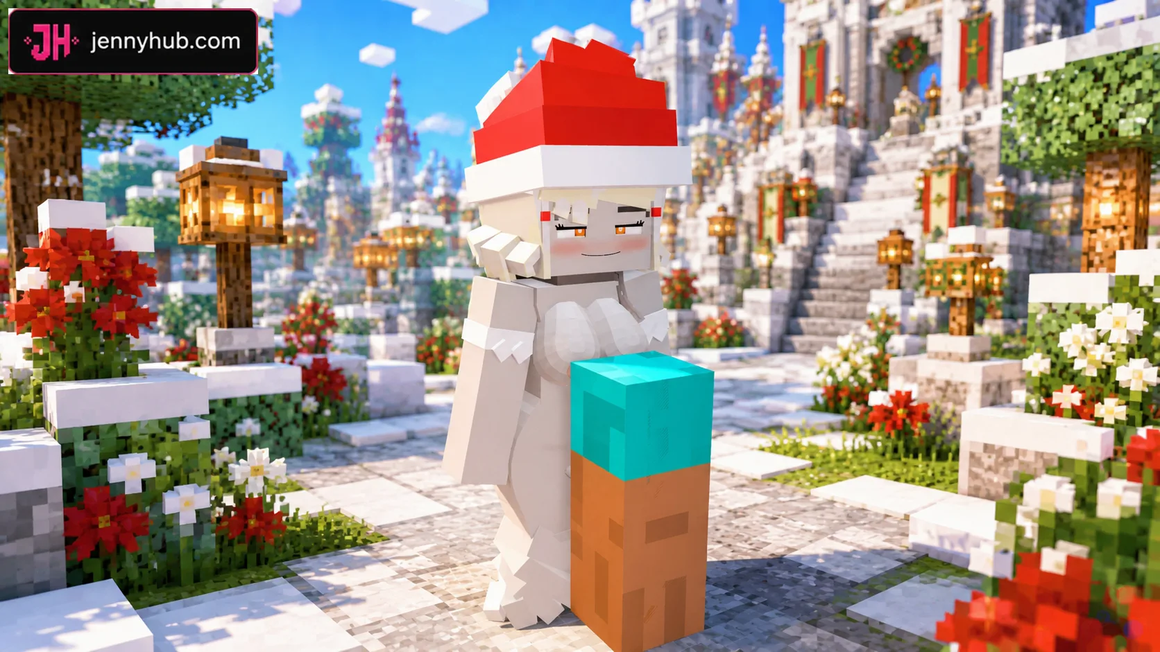 Allie model variation shown in a Minecraft PE world