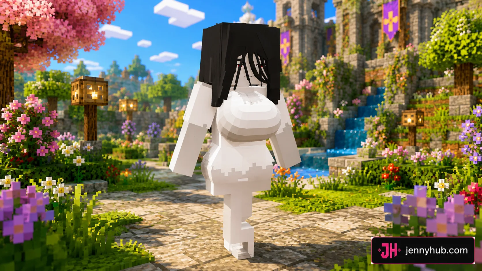 Anime-inspired Allie model for Minecraft Bedrock Edition