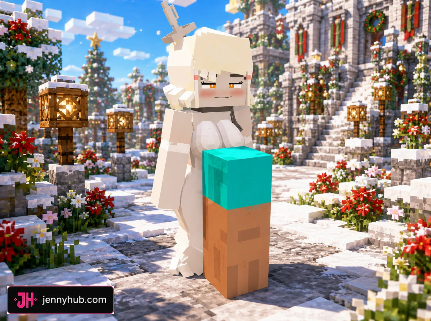 Allie fantasy outfit model displayed in Minecraft