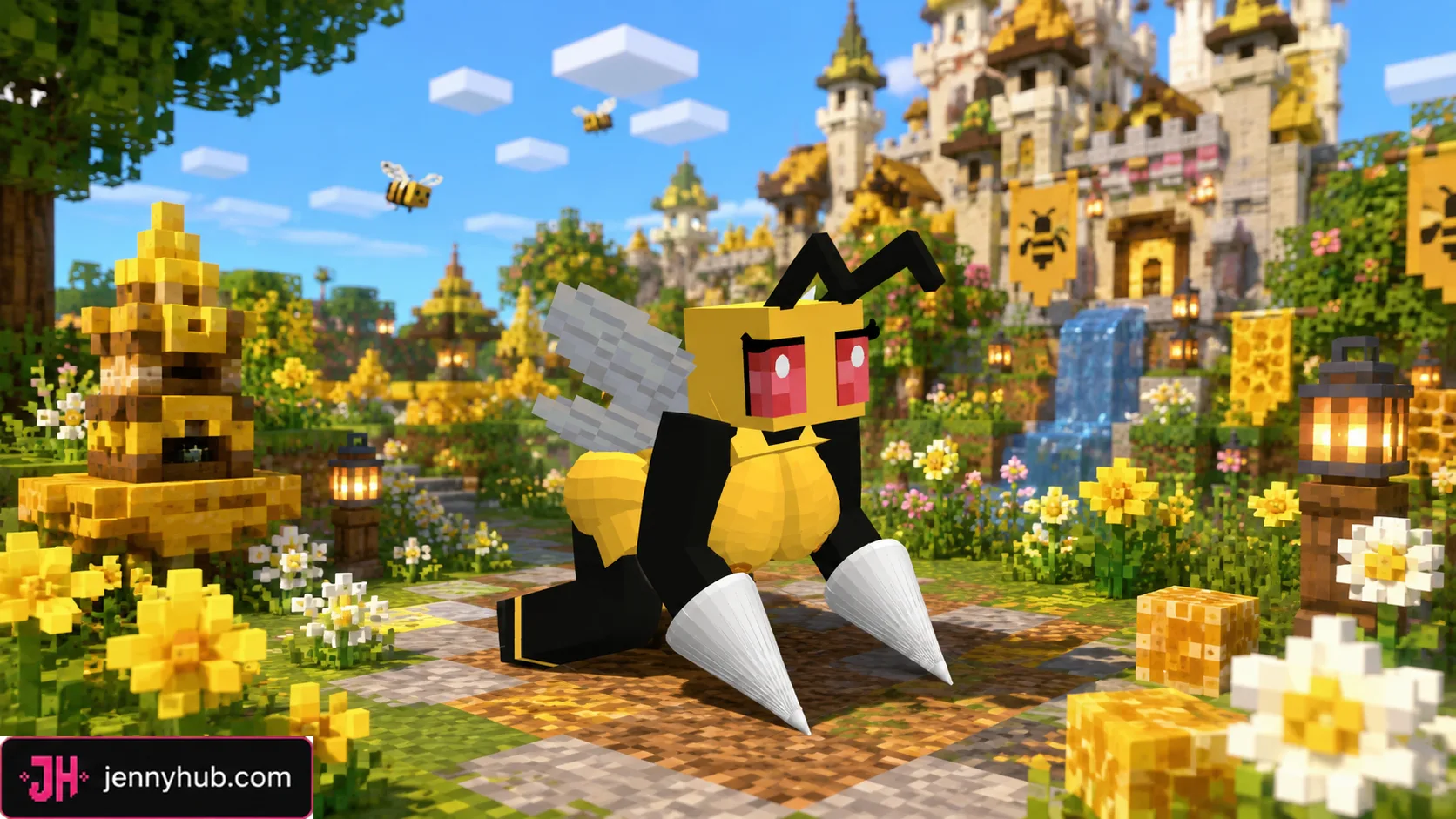 Fantasy inspired Bee model replacement for Minecraft
