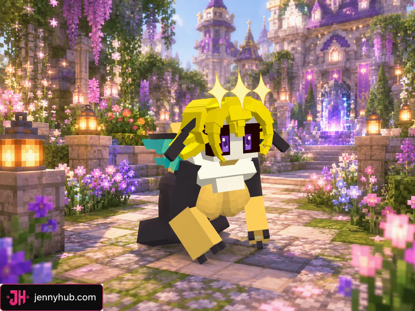 Custom Bee appearance running in Minecraft Bedrock Edition