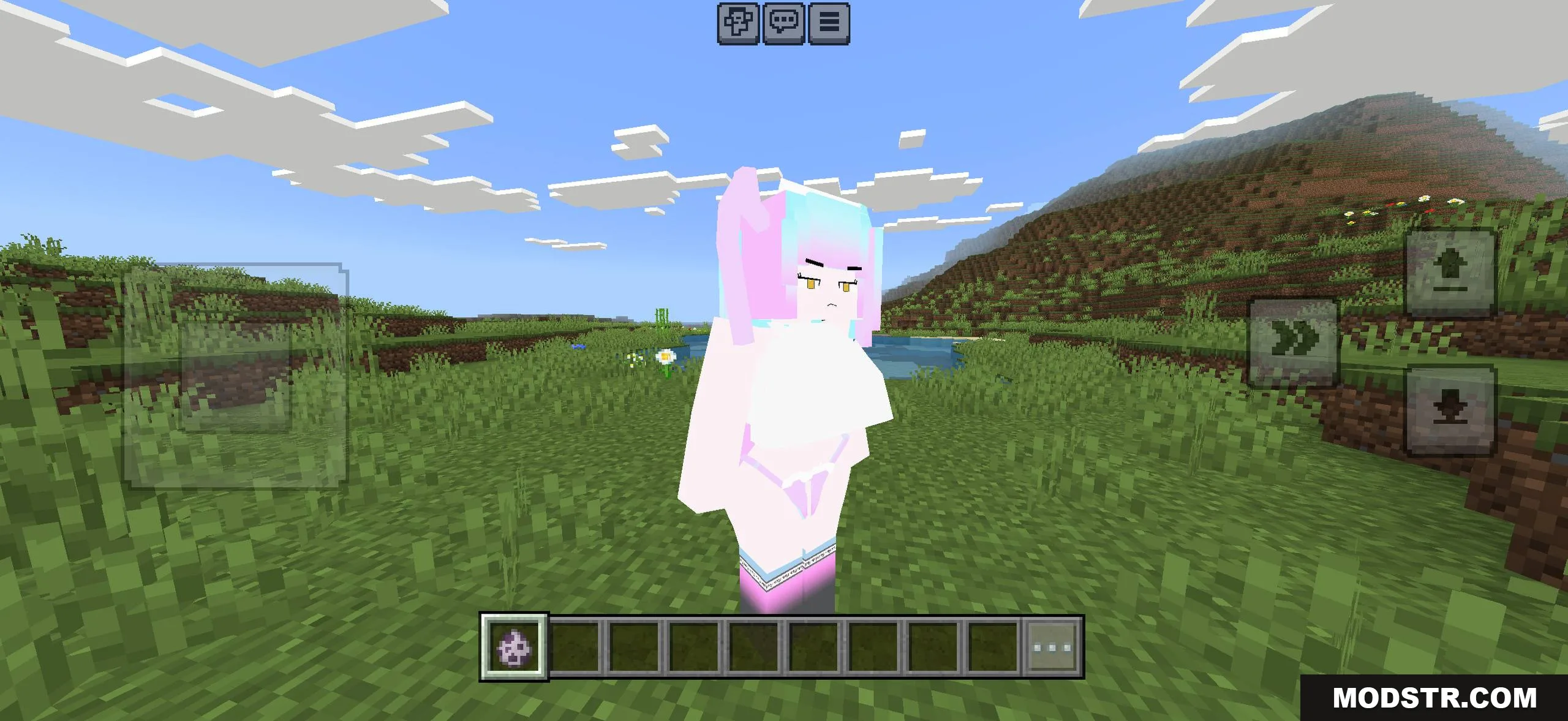 Minecraft PE Galath anime-style character