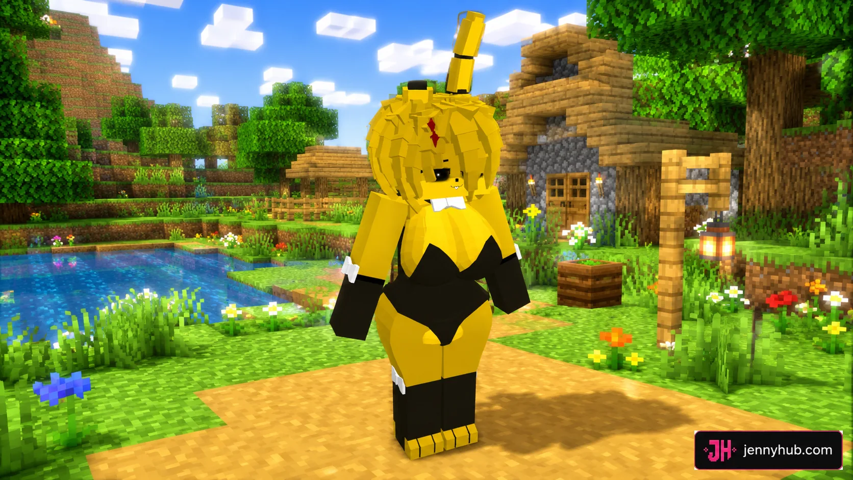 Springtrap inspired Manglelie model in Minecraft PE