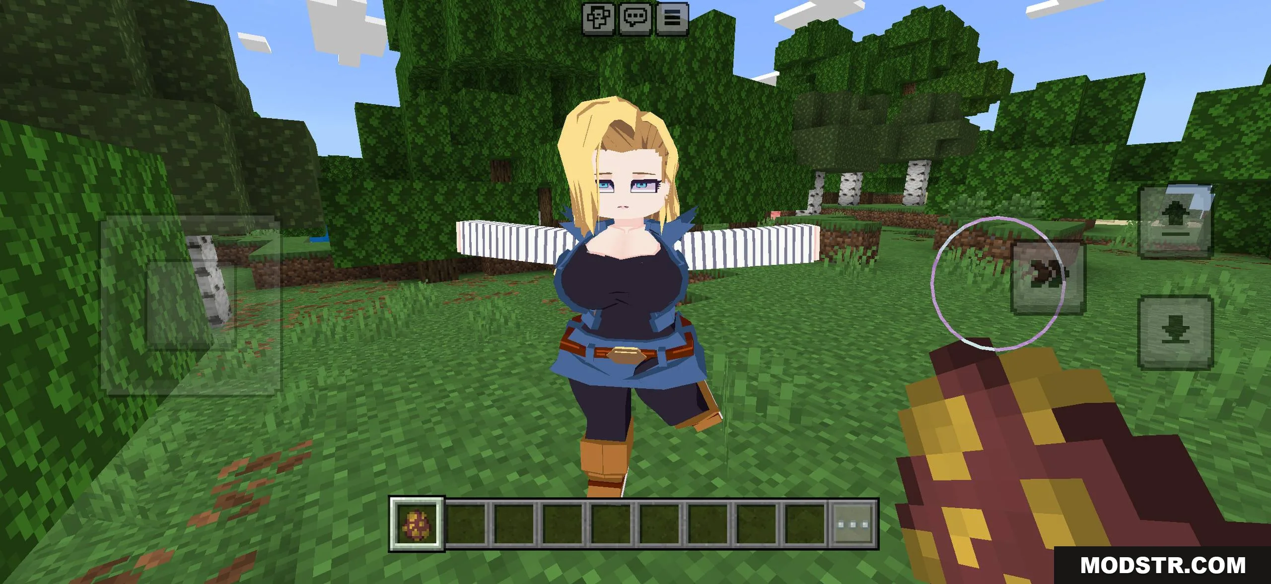 Anime-inspired Jenny model preview for Minecraft PE Bedrock