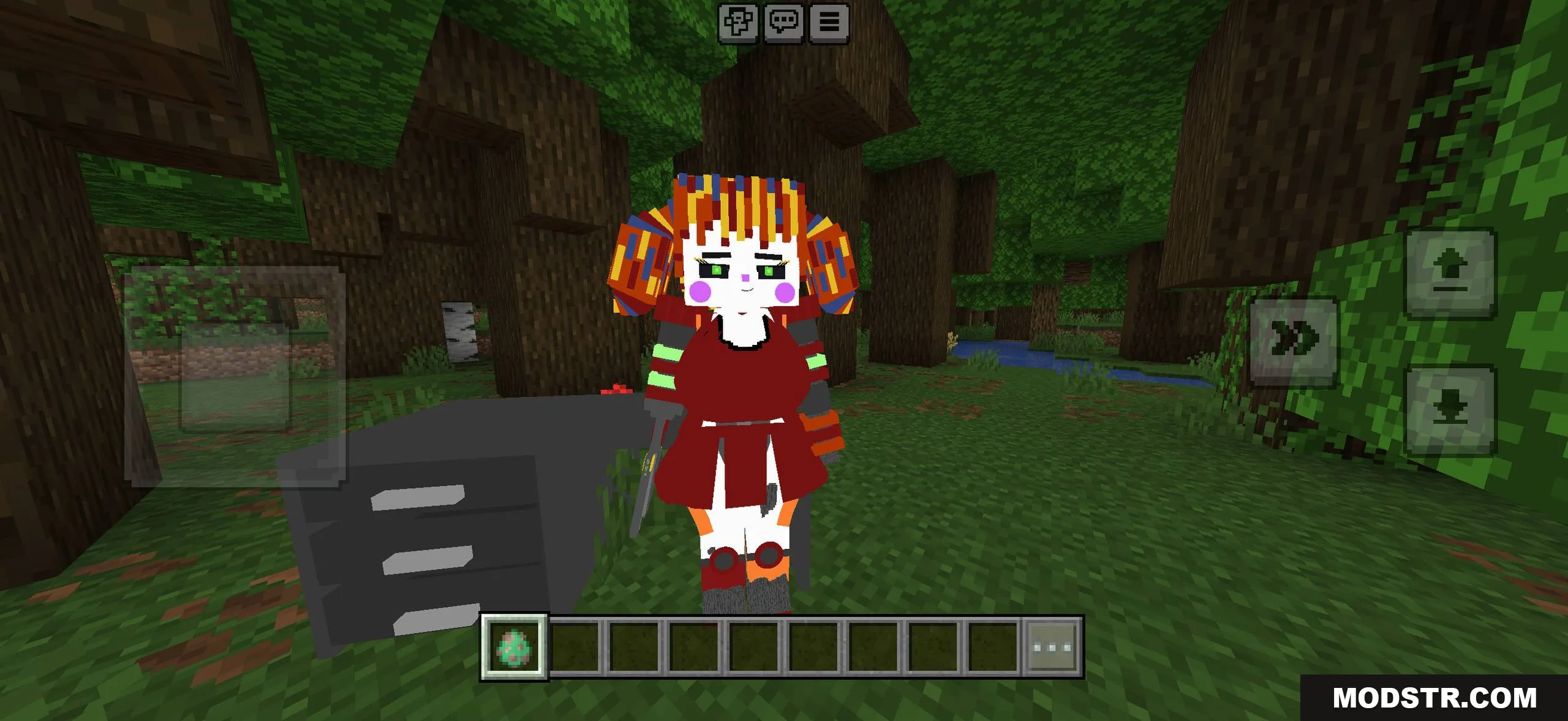 Green Slime Girl model screenshot in Minecraft PE