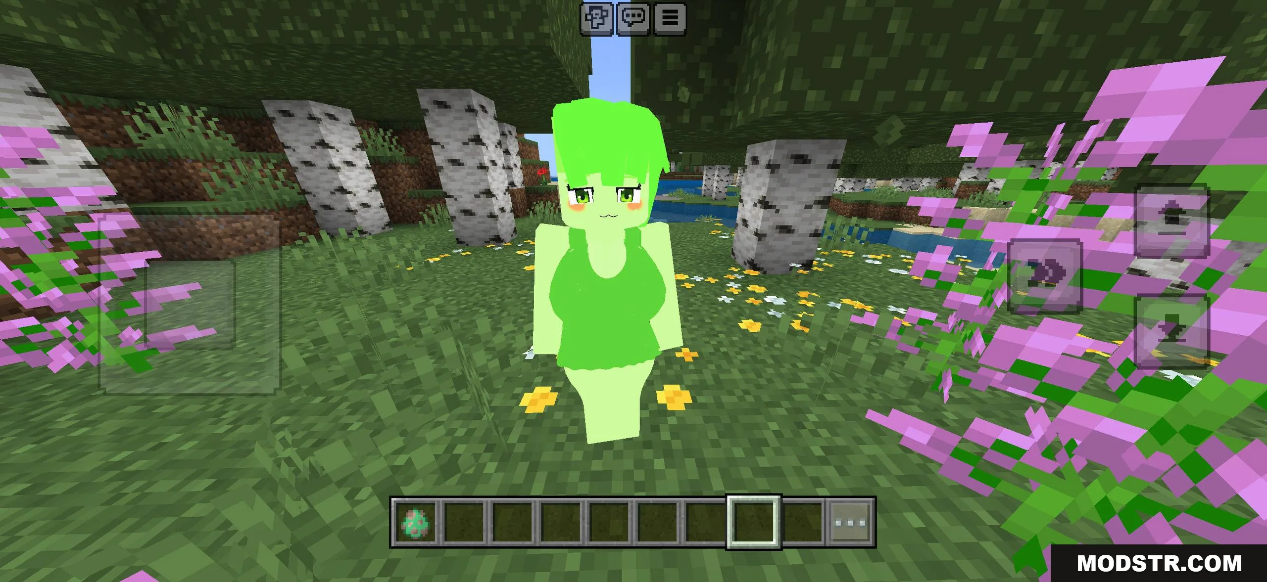 Slime Girl skin preview for Minecraft PE