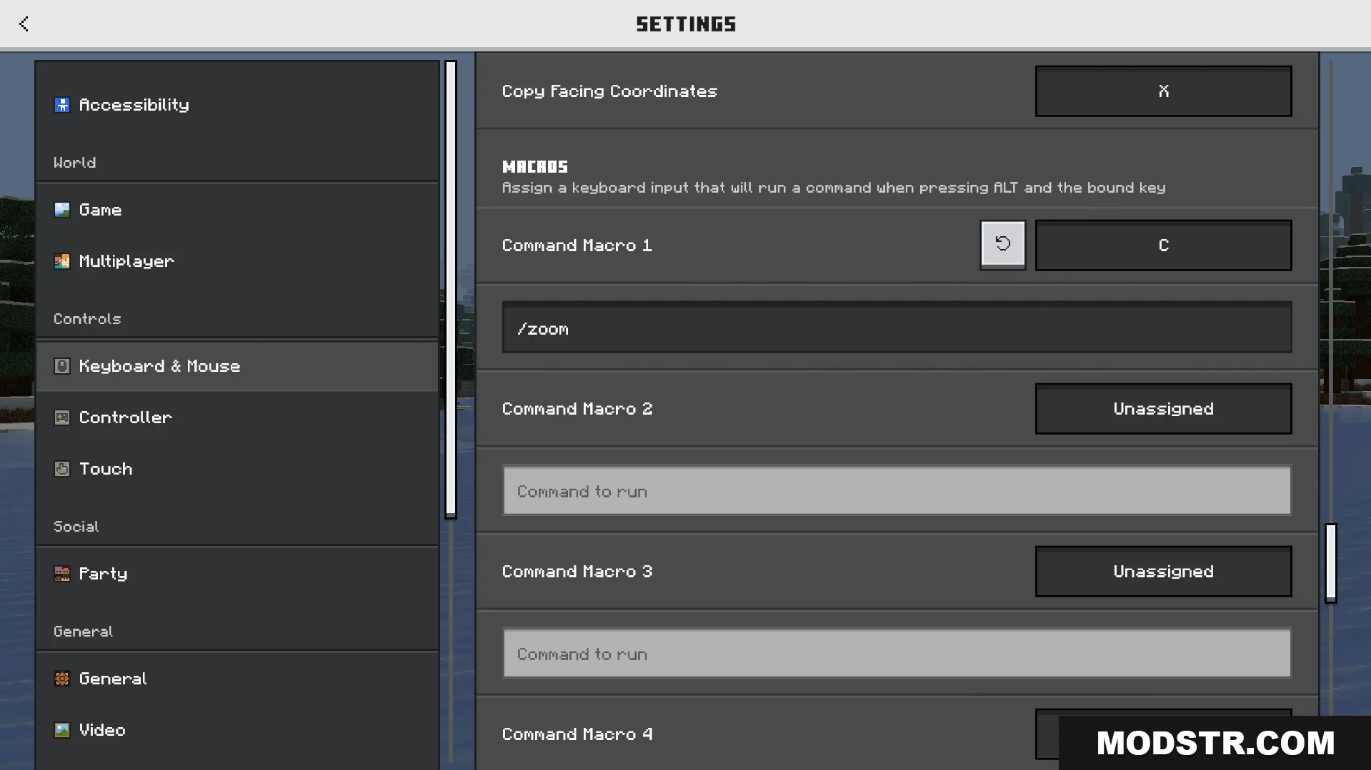 Just Zoom Addon Screenshot 6 Configuring a custom keyboard shortcut macro to run the zoom command