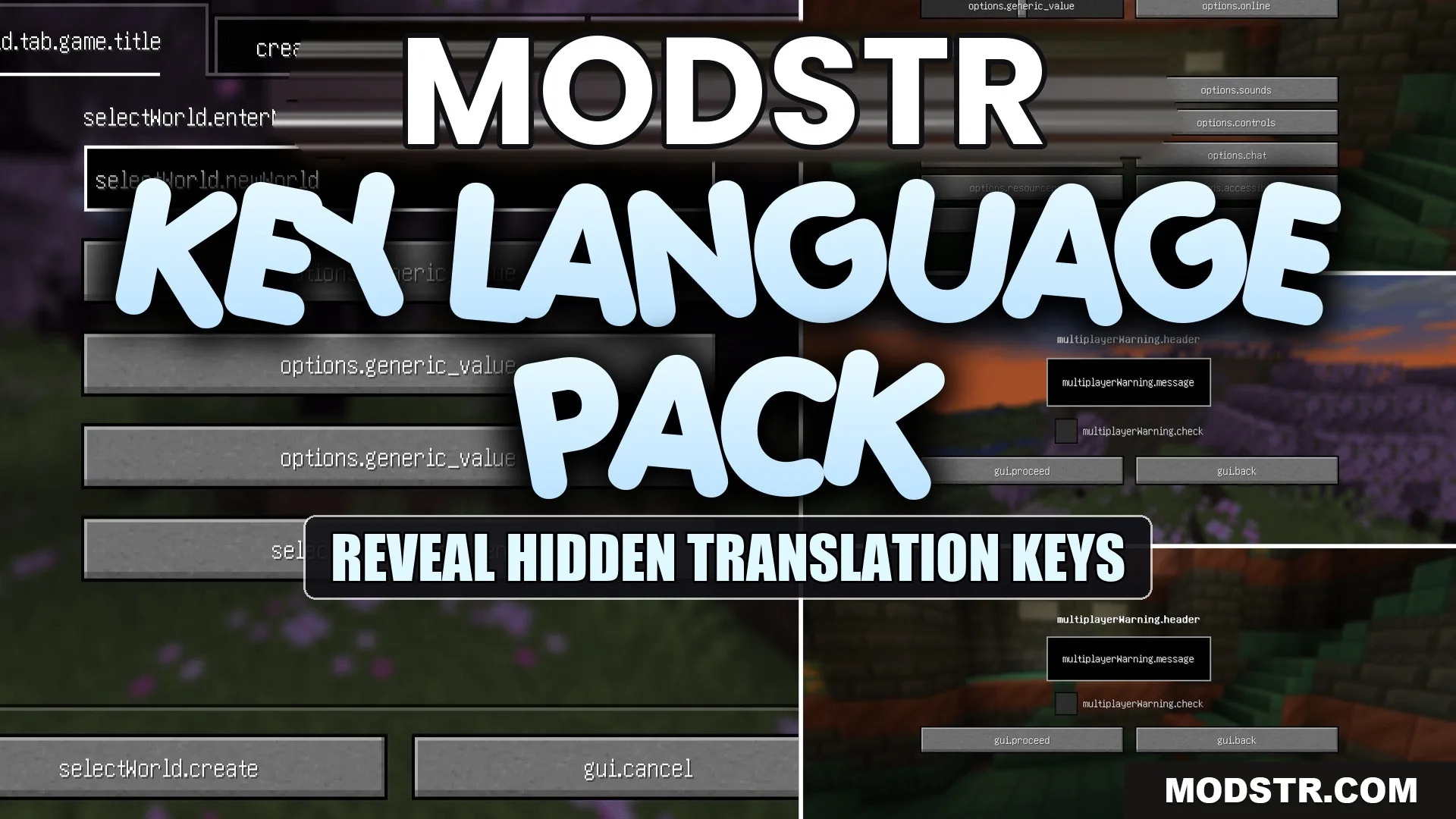 Key Language Pack Resource Pack (1.21.11, 1.20.1) – Raw Translation Keys cover art
