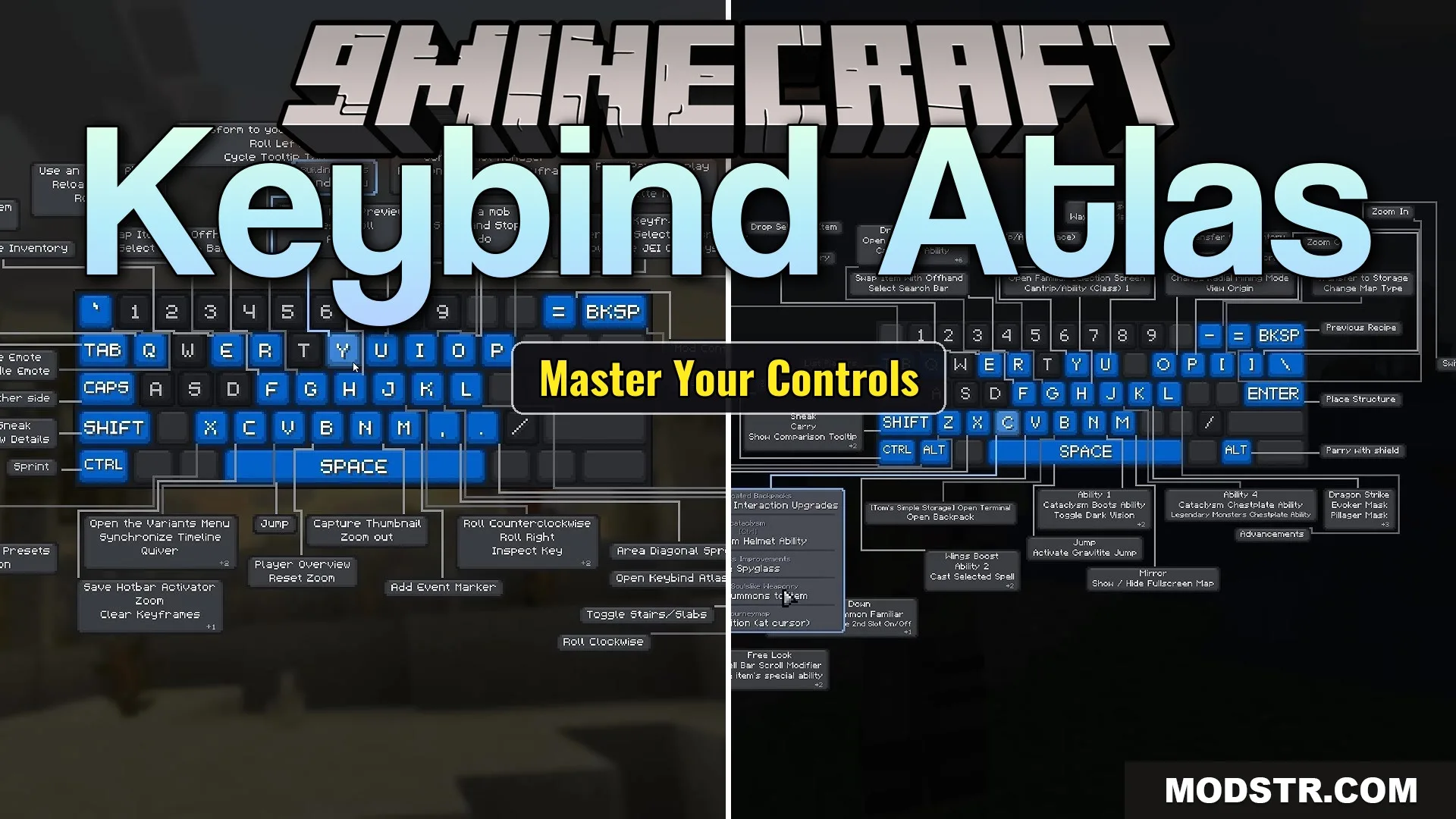 Keybind Atlas Mod (1.21.1, 1.20.1) – Manage Mod Controls on a Visual Keyboard cover art